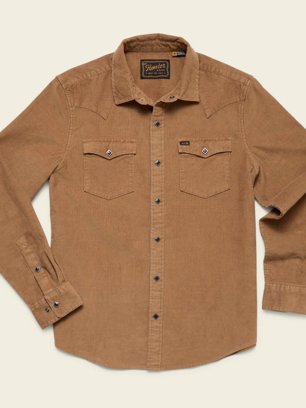 Howler Bros Brothers Banning Corduroy Snapshirt Mens XL New NWT MSRP $129 Brown